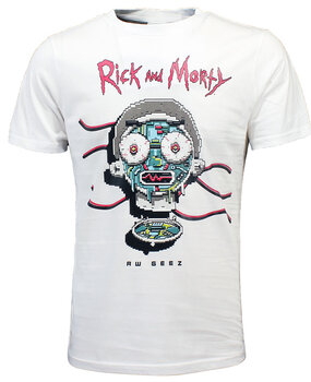 Rick and Morty Rick and Morty Aw Geez T-Shirt Weiß