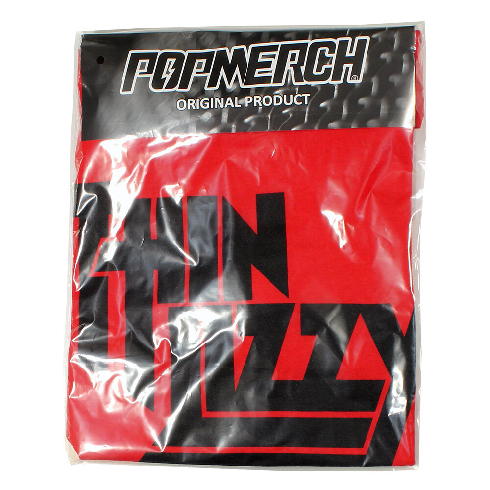 Band Merchandise Thin Lizzy Black on Red Logo T-Shirt - Officiële Merchandise Band Merchandise Thin Lizzy Black on Red Logo T-Shirt - Officiële Merchandise