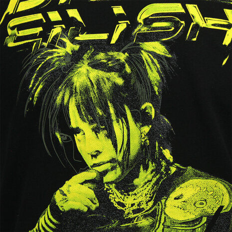 Band Merchandise Billie Eilish Illustrated T-Shirt - Officiële Merchandise
