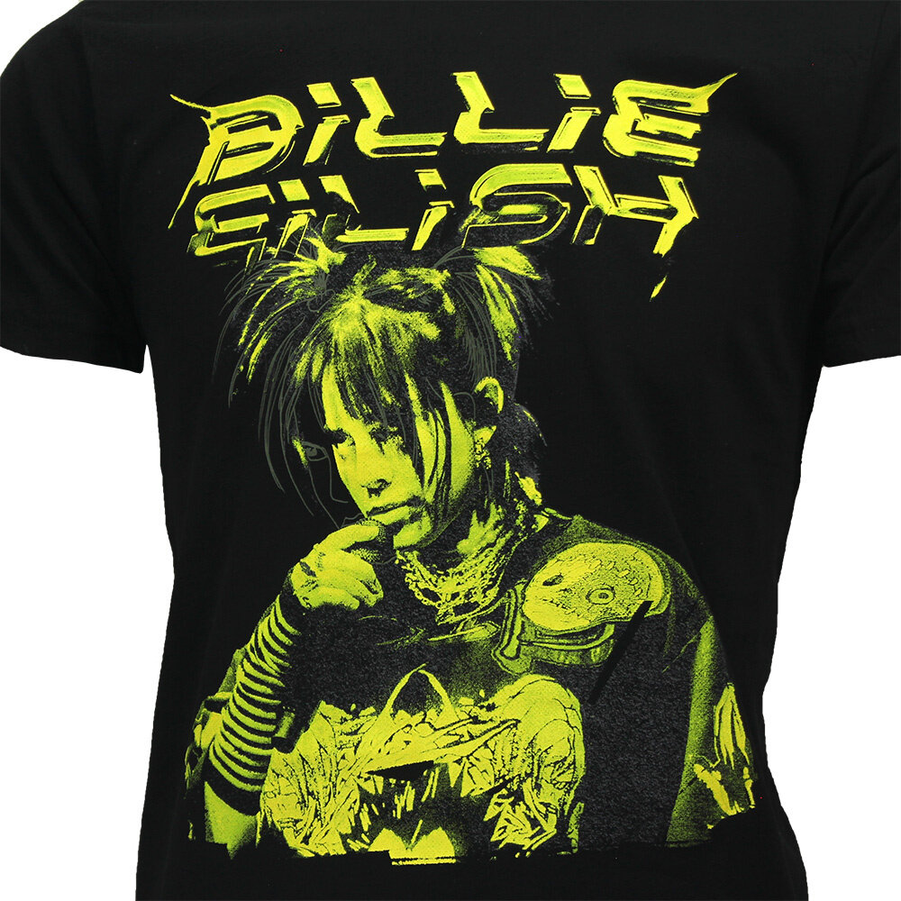Band Merchandise Billie Eilish Illustriertes T-Shirt – Offizielles Merchandise Band Merchandise Billie Eilish Illustriertes T-Shirt – Offizielles Merchandise