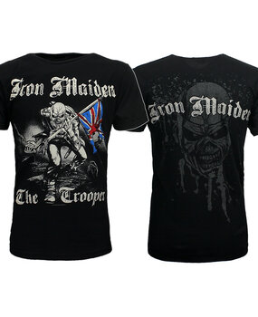 Band Merchandise Iron Maiden The Trooper Illustration T-Shirt Band Merchandise Iron Maiden The Trooper Illustration T-Shirt