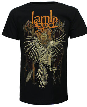 Band Merchandise Lamb of God Crow Skeleton T-Shirt Band Merchandise Lamb of God Crow Skeleton T-Shirt