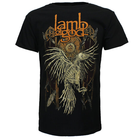 Band Merchandise Lamb of God Crow Skeleton T-Shirt - Official Merchandise Band Merchandise Lamb of God Crow Skeleton T-Shirt - Official Merchandise