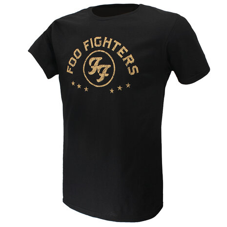 Band Merchandise Foo Fighters Arched Stars Logo T-Shirt - Officiële Merchandise Band Merchandise Foo Fighters Arched Stars Logo T-Shirt - Officiële Merchandise