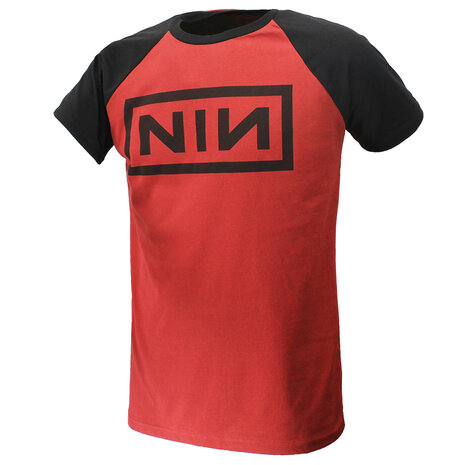 Band Merchandise Nine Inch Nails Raglan Style Logo T-Shirt - Officiële Merchandise Band Merchandise Nine Inch Nails Raglan Style Logo T-Shirt - Officiële Merchandise