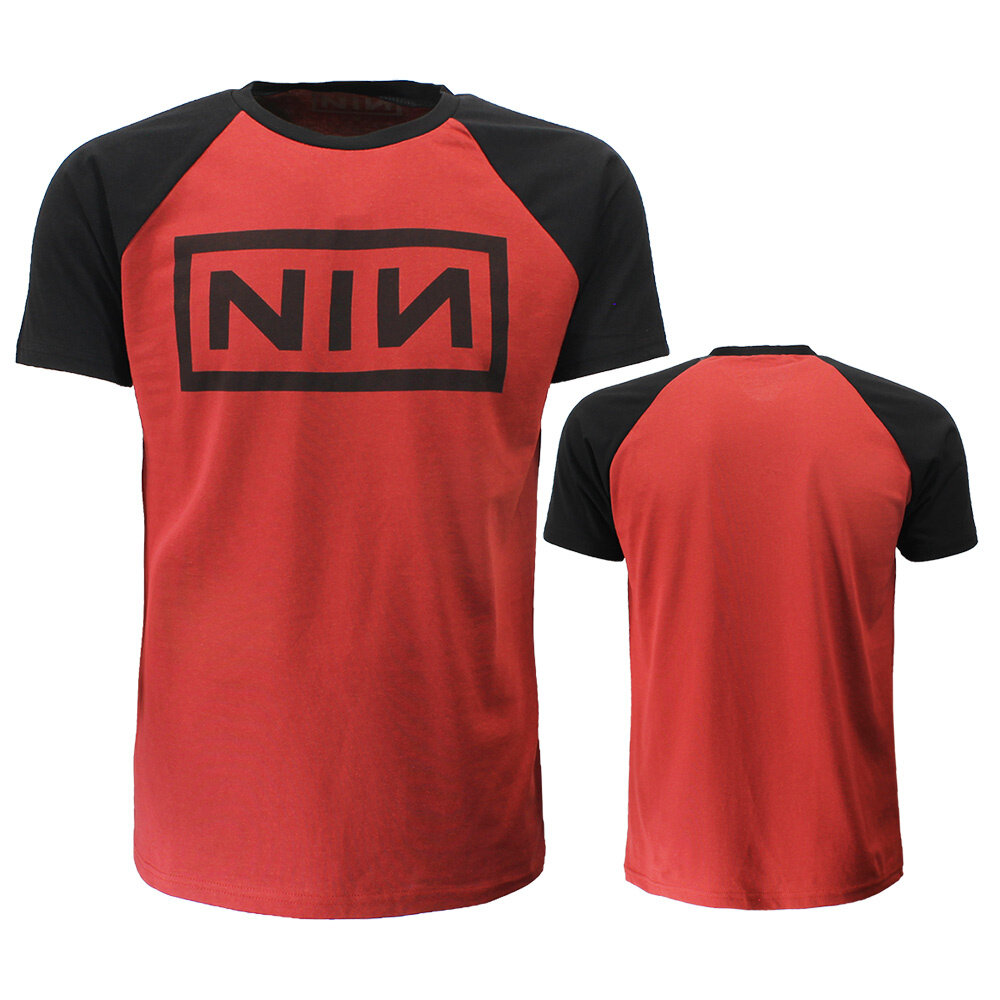 Band Merchandise Nine Inch Nails Raglan Style Logo T-Shirt - Officiële Merchandise Band Merchandise Nine Inch Nails Raglan Style Logo T-Shirt - Officiële Merchandise