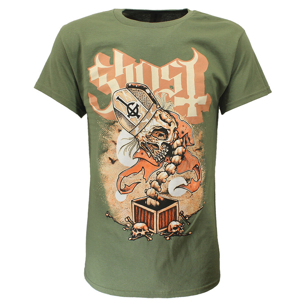 Band Merchandise Ghost Jack In The Box Green Band T-Shirt – Offizielles Merchandise Band Merchandise Ghost Jack In The Box Green Band T-Shirt – Offizielles Merchandise