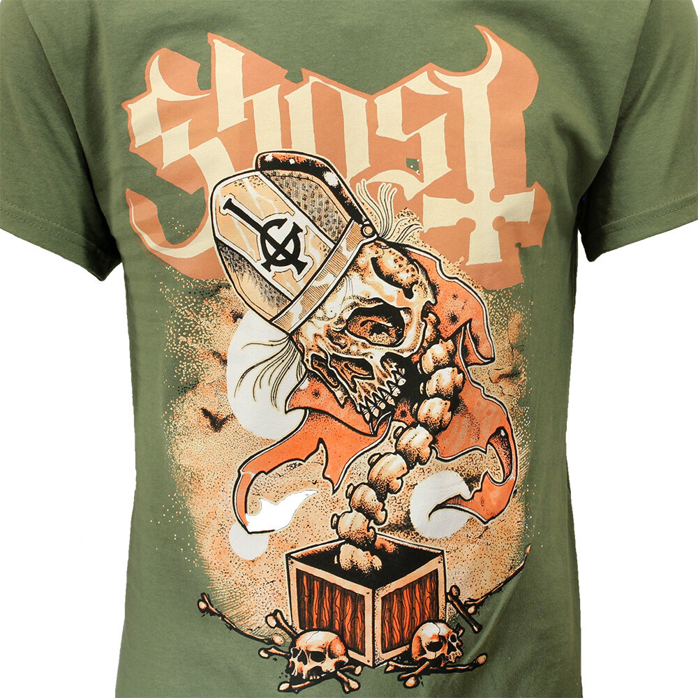 Band Merchandise Ghost Jack In The Box Green Band T-Shirt – Offizielles Merchandise Band Merchandise Ghost Jack In The Box Green Band T-Shirt – Offizielles Merchandise