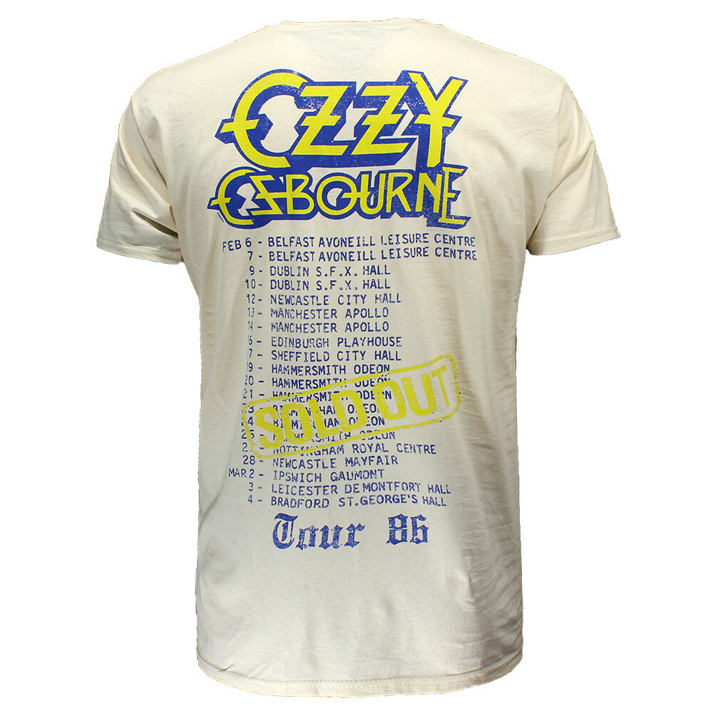 Band Merchandise Ozzy Osbourne The Ultimate Sin Tour 1986 T-Shirt - Official Merchandise Band Merchandise Ozzy Osbourne The Ultimate Sin Tour 1986 T-Shirt - Official Merchandise