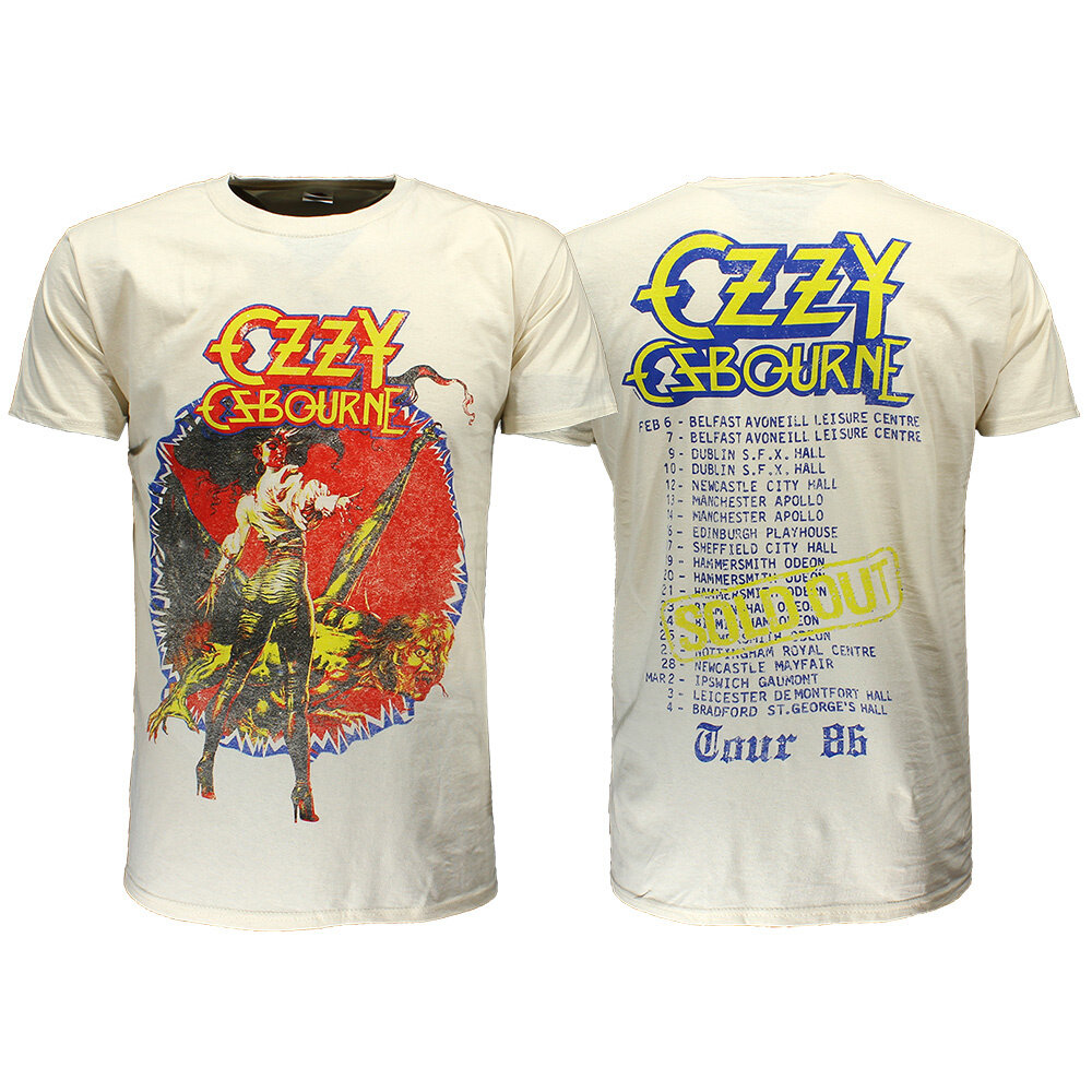 Band Merchandise Ozzy Osbourne The Ultimate Sin Tour 1986 T-Shirt - Official Merchandise Band Merchandise Ozzy Osbourne The Ultimate Sin Tour 1986 T-Shirt - Official Merchandise