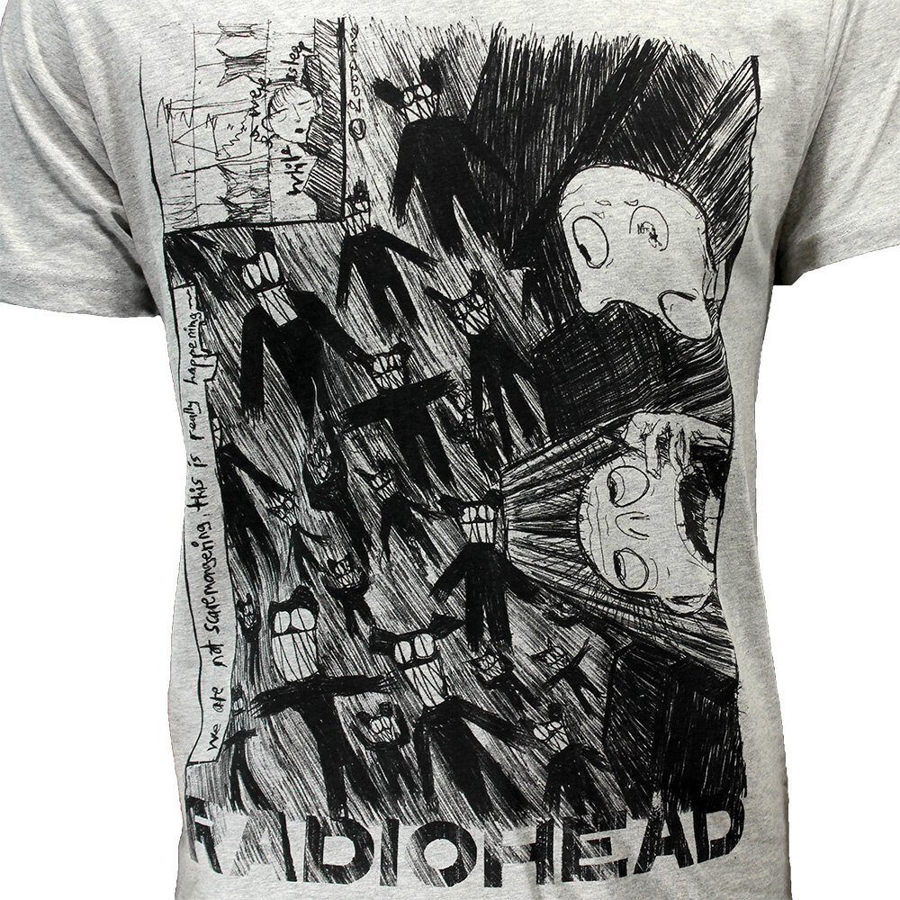 Band Merchandise Radiohead Idioteque Scribble T-Shirt - Official Merchandise Band Merchandise Radiohead Idioteque Scribble T-Shirt - Official Merchandise
