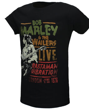 Band Merchandise Bob Marley Rastaman Vibration Tour 1976 T-Shirt Band Merchandise Bob Marley Rastaman Vibration Tour 1976 T-Shirt