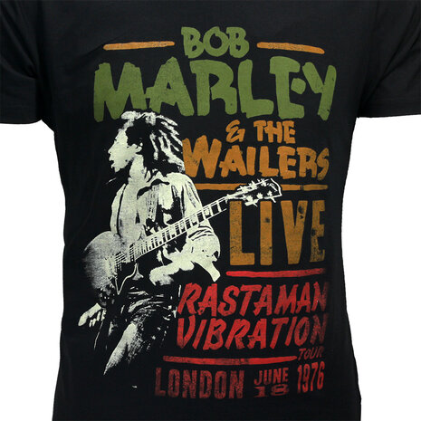 Band Merchandise Bob Marley Rastaman Vibration Tour 1976 T-Shirt - Officiële Merchandise Band Merchandise Bob Marley Rastaman Vibration Tour 1976 T-Shirt - Officiële Merchandise