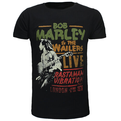 Band Merchandise Bob Marley Rastaman Vibration Tour 1976 T-Shirt - Officiële Merchandise Band Merchandise Bob Marley Rastaman Vibration Tour 1976 T-Shirt - Officiële Merchandise
