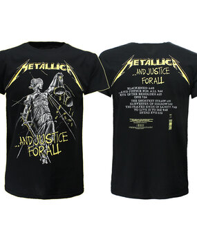 Band Merchandise Metallica And Justice For All Tracks T-Shirt Band Merchandise Metallica And Justice For All Tracks T-Shirt