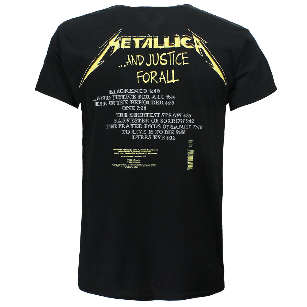 Band Merchandise Metallica And Justice For All Tracks T-Shirt - Official Merchandise Band Merchandise Metallica And Justice For All Tracks T-Shirt - Official Merchandise