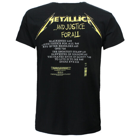 Band Merchandise Metallica And Justice For All Tracks T-Shirt - Official Merchandise Band Merchandise Metallica And Justice For All Tracks T-Shirt - Official Merchandise