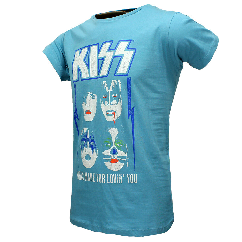 Band Merchandise KISS I Was Made For Lovin' You T-Shirt Blue - Official Merchandise Band Merchandise KISS I Was Made For Lovin' You T-Shirt Blue - Official Merchandise