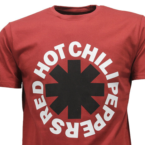 Band Merchandise Red Hot Chili Peppers Asterisk T-Shirt Rood - Officiële Merchandise Band Merchandise Red Hot Chili Peppers Asterisk T-Shirt Rood - Officiële Merchandise