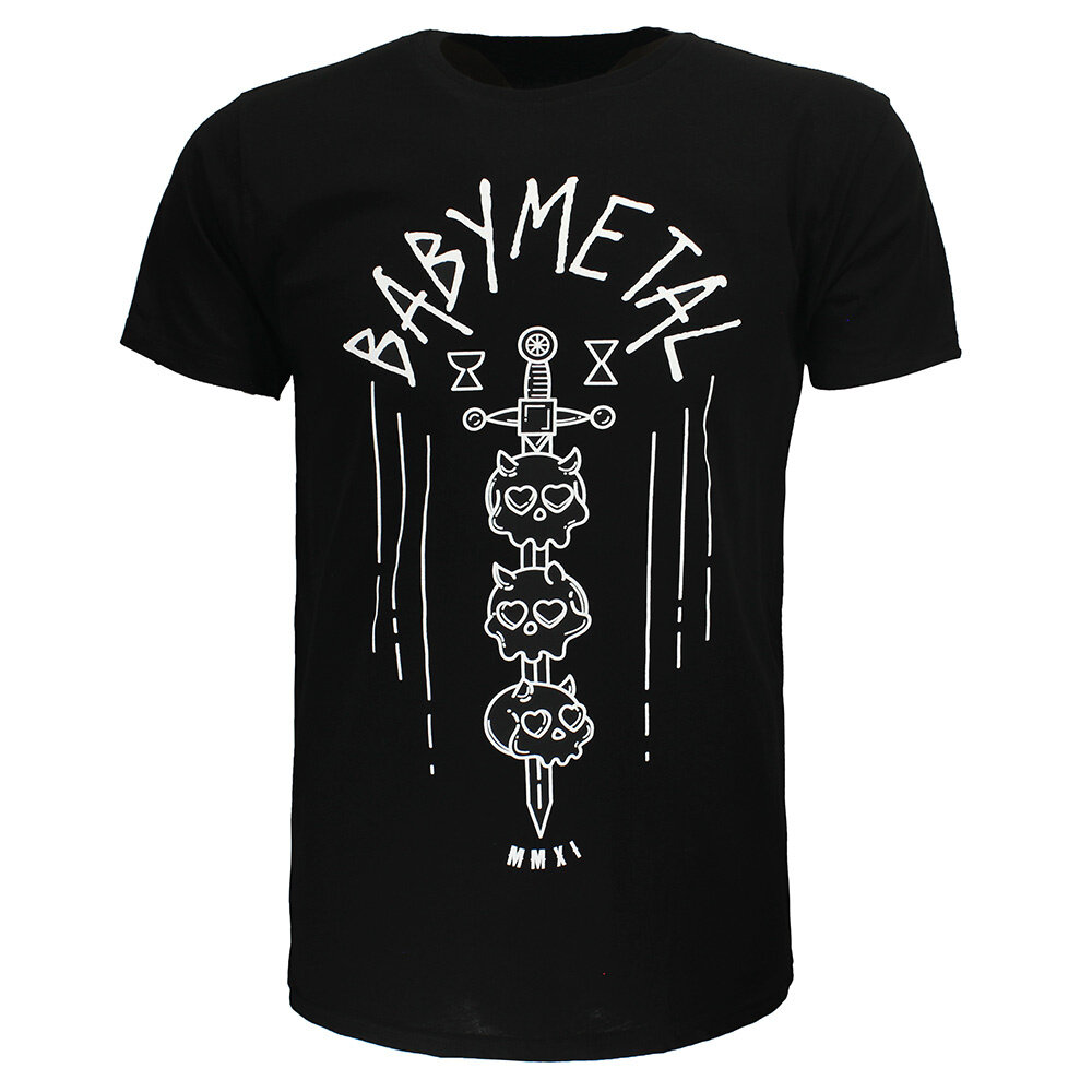 Band Merchandise Babymetal Skulls Sword MMXI T-Shirt - Officiële Merchandise Band Merchandise Babymetal Skulls Sword MMXI T-Shirt - Officiële Merchandise