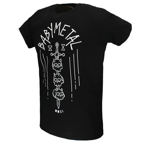 Band Merchandise Babymetal Skulls Sword MMXI T-Shirt - Officiële Merchandise Band Merchandise Babymetal Skulls Sword MMXI T-Shirt - Officiële Merchandise
