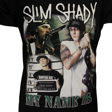 Band Merchandise Eminem My Name Is Slim Shady T-Shirt - Officiële Merchandise Band Merchandise Eminem My Name Is Slim Shady T-Shirt - Officiële Merchandise
