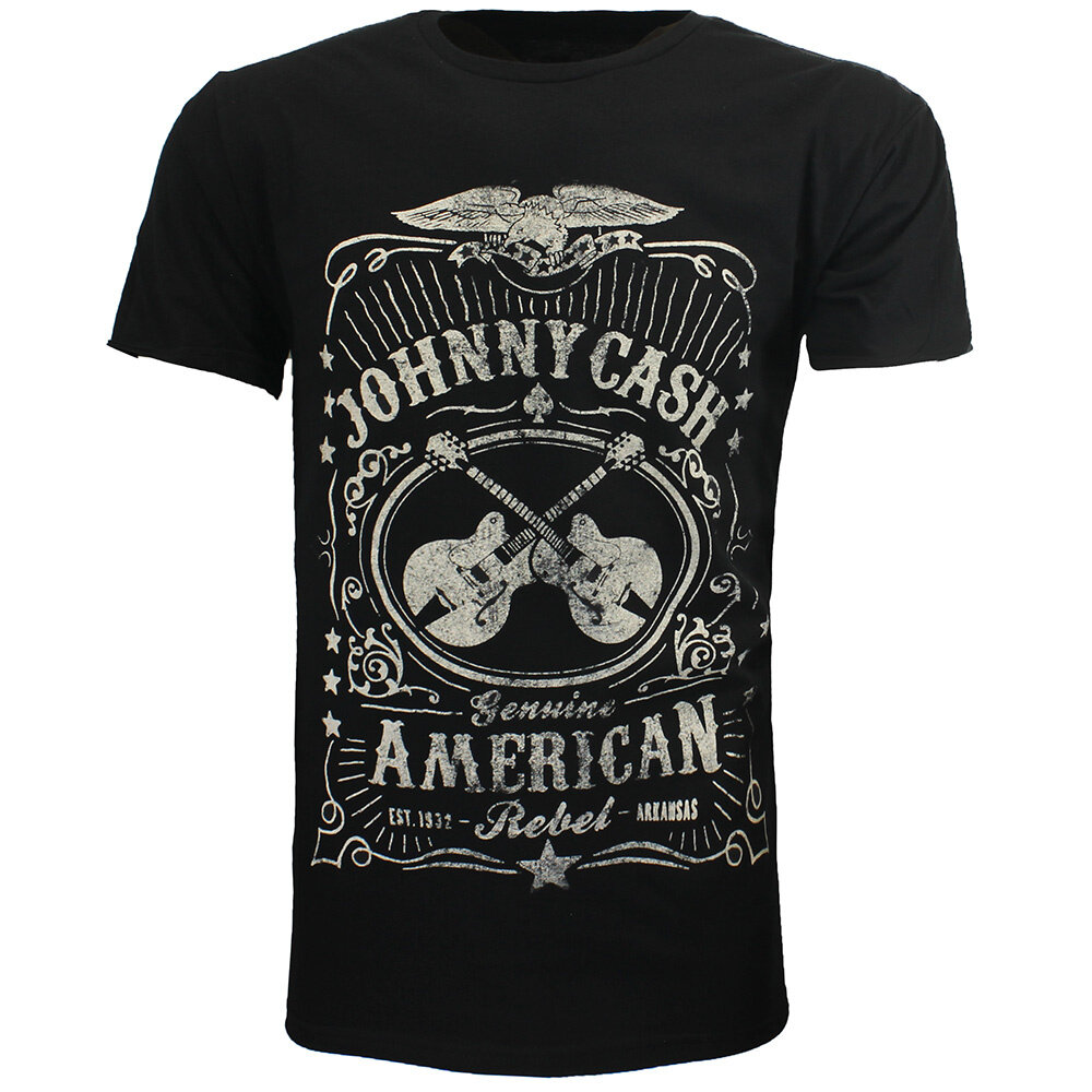 Band Merchandise Johnny Cash American Rebel T-Shirt - Official Merchandise Band Merchandise Johnny Cash American Rebel T-Shirt - Official Merchandise
