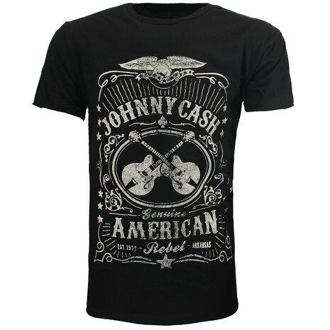 Band Merchandise Johnny Cash American Rebel T-Shirt - Official Merchandise Band Merchandise Johnny Cash American Rebel T-Shirt - Official Merchandise