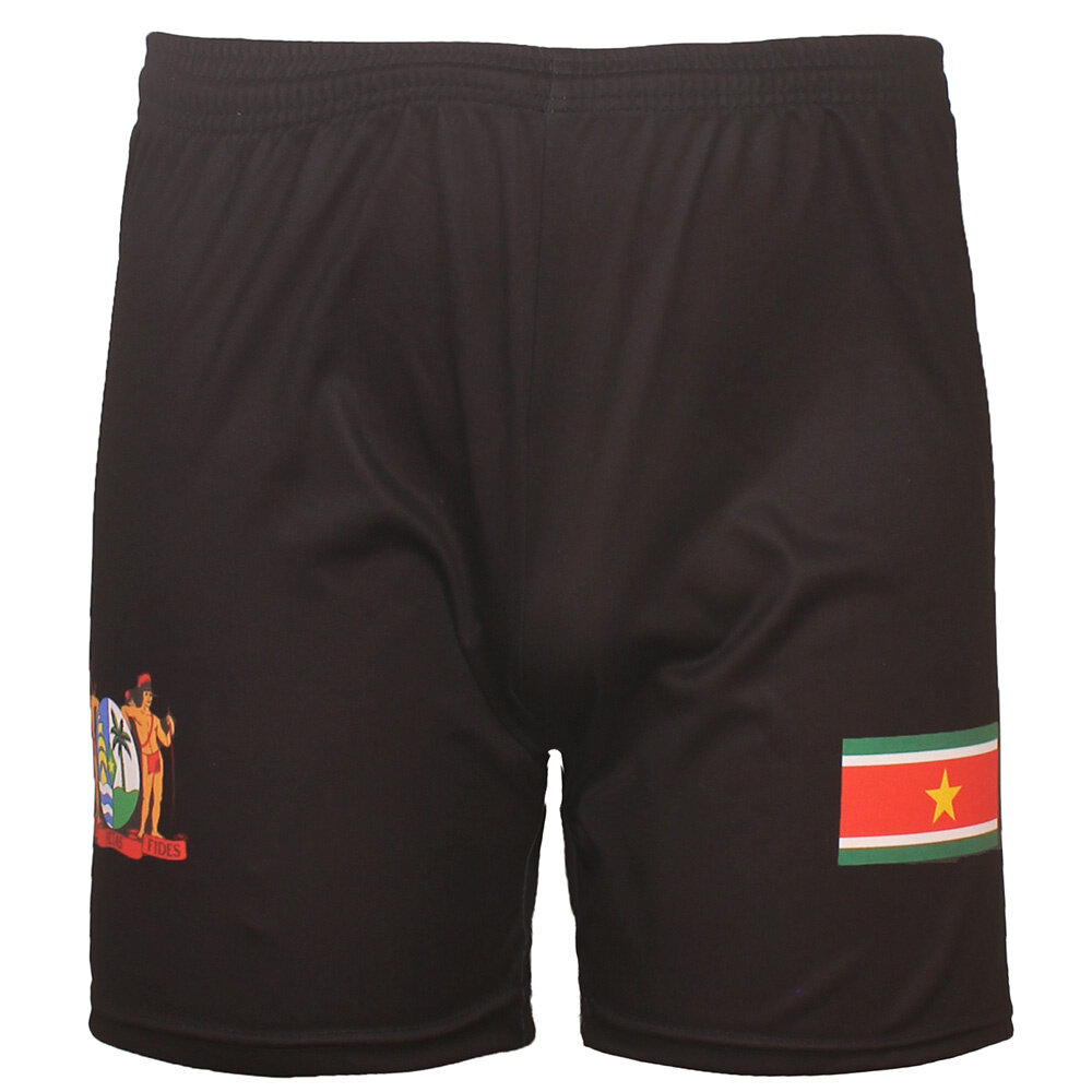 Suriname Suriname Sport Shorts Fußballshorts Schwarz Suriname Suriname Sport Shorts Fußballshorts Schwarz