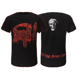 Band Merchandise Death Life Will Never Last T-Shirt mit massivem Logo Band Merchandise Death Life Will Never Last T-Shirt mit massivem Logo