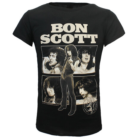 Band Merchandise Bon Scott Fotocollage T-Shirt – Offizielles Merchandise Band Merchandise Bon Scott Fotocollage T-Shirt – Offizielles Merchandise