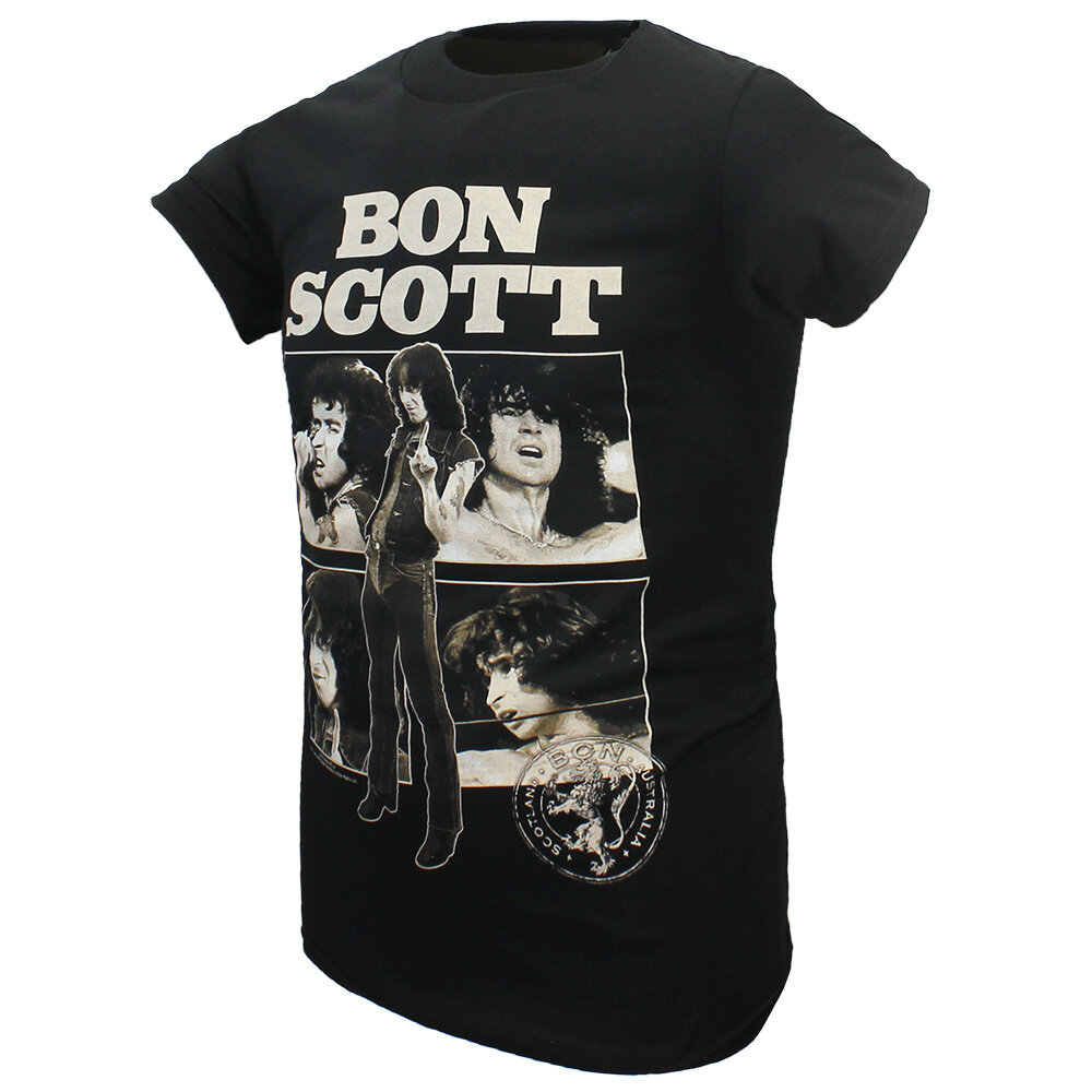 Band Merchandise Bon Scott Fotocollage T-Shirt – Offizielles Merchandise Band Merchandise Bon Scott Fotocollage T-Shirt – Offizielles Merchandise