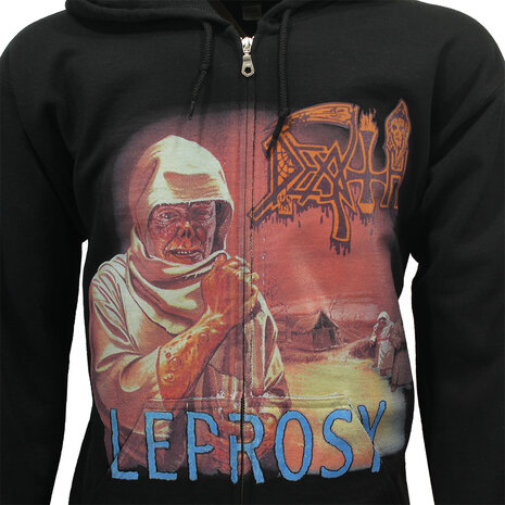 Band Merchandise Death Leprosy Album Zipper Hoodie Vest - Official Merchandise Band Merchandise Death Leprosy Album Zipper Hoodie Vest - Official Merchandise
