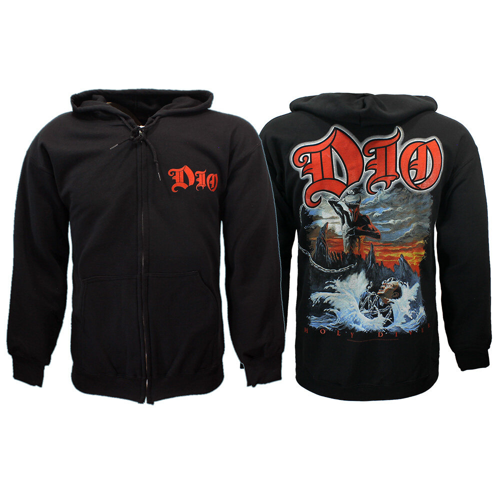 Band Merchandise Dio Holy Diver Album Zipper Hoodie Vest - Official Merchandise Band Merchandise Dio Holy Diver Album Zipper Hoodie Vest - Official Merchandise