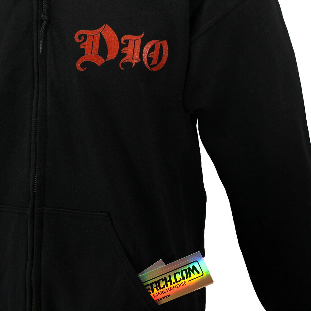 Band Merchandise Dio Holy Diver Album Reißverschluss-Kapuzenweste – Offizielles Merchandise Band Merchandise Dio Holy Diver Album Reißverschluss-Kapuzenweste – Offizielles Merchandise