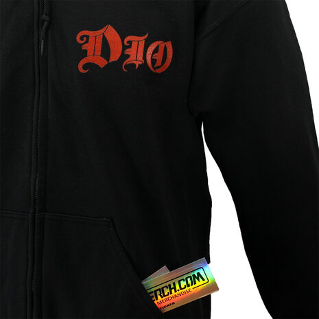 Band Merchandise Dio Holy Diver Album Reißverschluss-Kapuzenweste – Offizielles Merchandise Band Merchandise Dio Holy Diver Album Reißverschluss-Kapuzenweste – Offizielles Merchandise