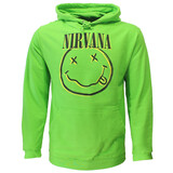 Band Merchandise Nirvana Inversed Smiley Face Pullover Hoodie Groen Band Merchandise Nirvana Inversed Smiley Face Pullover Hoodie Groen