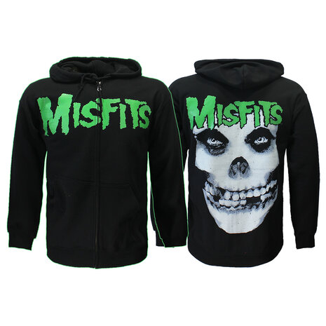 Band Merchandise Misfits Jarek Skull Zipper Hoodie Vest - Officiële Merchandise Band Merchandise Misfits Jarek Skull Zipper Hoodie Vest - Officiële Merchandise
