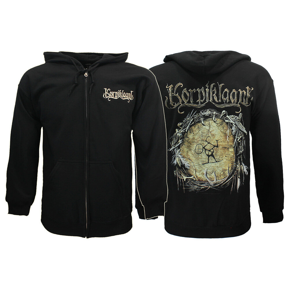 Band Merchandise Korpiklaani Rankarumpu Album Reißverschluss-Kapuzenweste – Offizielles Merchandise Band Merchandise Korpiklaani Rankarumpu Album Reißverschluss-Kapuzenweste – Offizielles Merchandise