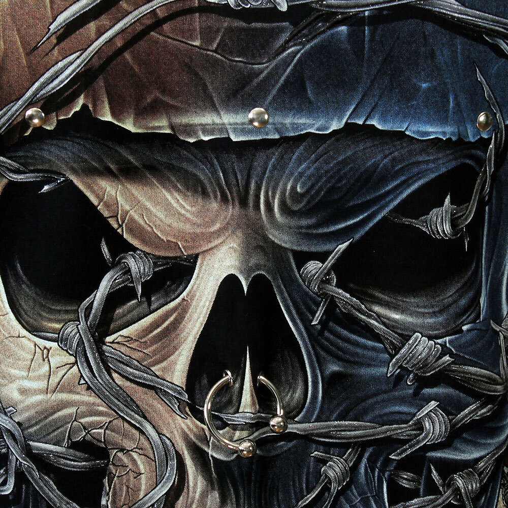 Rock Eagle / Biker T-Shirts Pierced Skull Rock 3D Glow in the Dark T-Shirt Black Rock Eagle / Biker T-Shirts Pierced Skull Rock 3D Glow in the Dark T-Shirt Black