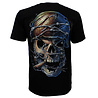 Rock Eagle / Biker T-Shirts Pierced Skull Rock 3D Glow in the Dark T-Shirt Black