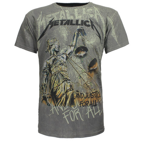 Band Merchandise Metallica und Justice For All Neon All Over Print T-Shirt – Offizielles Merchandise