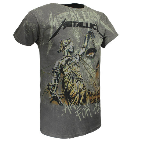 Band Merchandise Metallica und Justice For All Neon All Over Print T-Shirt – Offizielles Merchandise