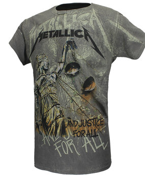 Band Merchandise Metallica And Justice For All Neon All Over Print T-Shirt