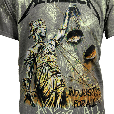 Band Merchandise Metallica And Justice For All Neon All Over Print T-Shirt - Officiële Merchandise Band Merchandise Metallica And Justice For All Neon All Over Print T-Shirt - Officiële Merchandise