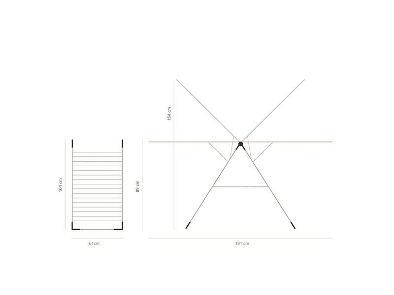 Brabantia Brabantia Droogrek T model - 20 meter - Metallic Grey