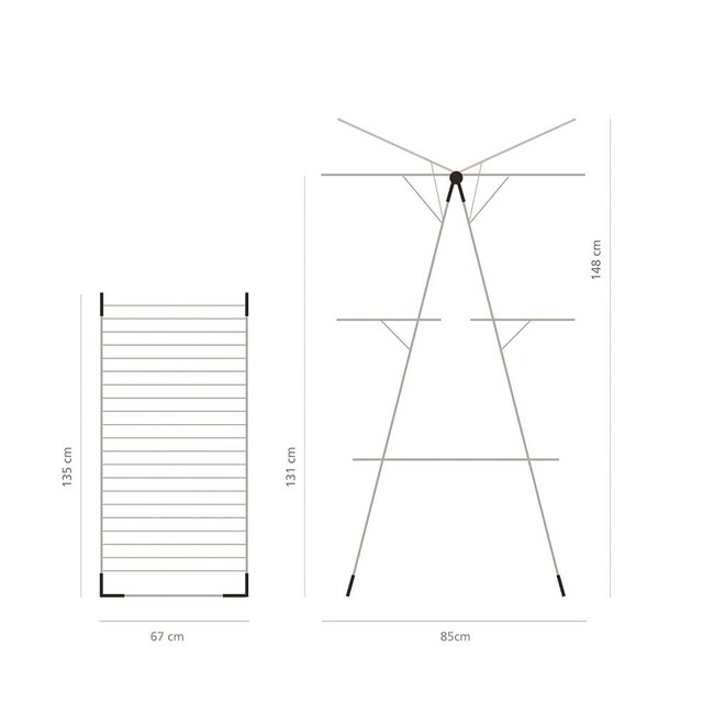 Brabantia Brabantia Droogtoren - 23 meter - Ivoor
