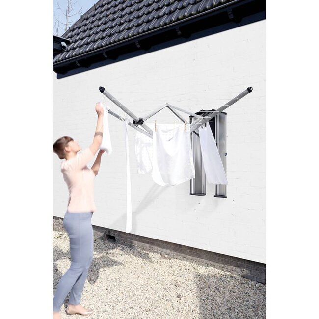 Brabantia Wanddroger Wallfix - incl. opberg box - 24m