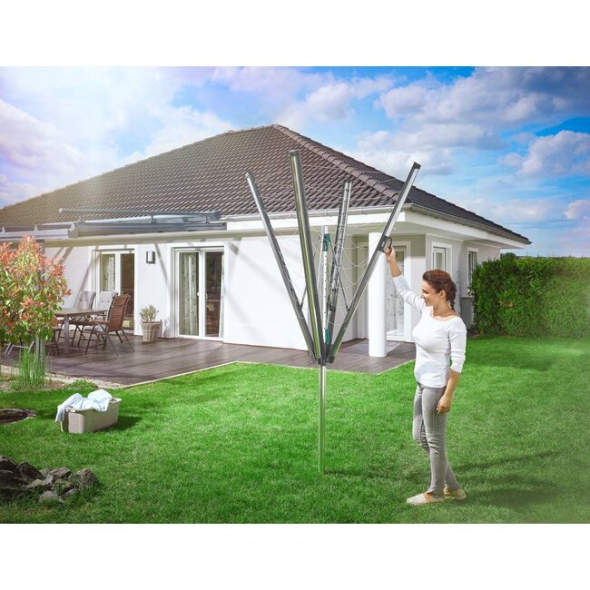 Leifheit Droogmolen Linomatic 500 Plus - incl. betonanker - Antraciet - 50m