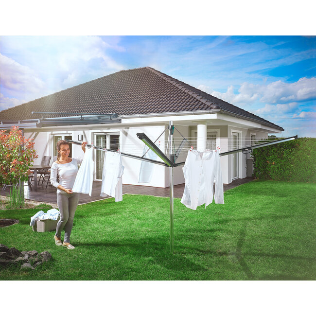 Leifheit Droogmolen Linomatic 600 Plus - incl. betonanker - Antraciet - 60m